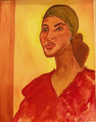 Watercolor Painting on Paper entitled 'Sallie'