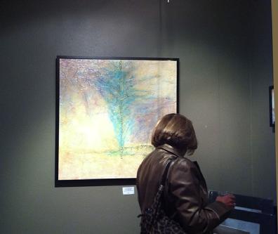 Mike Bloom Acrylic Painting entitled 'New Beginnings' and Patron