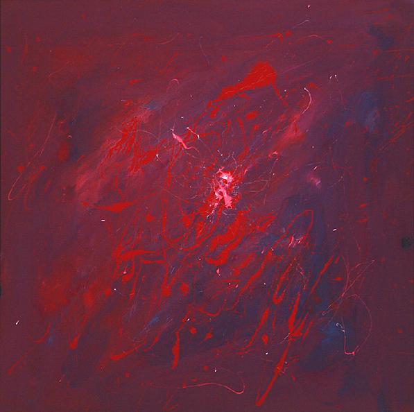 Acrylic on Plexiglas - Entitled: 'Newstar' - 24 in. x 24 in.