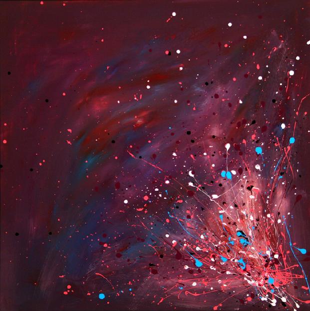 Acrylic on Plexiglas - Entitled: 'Celebration' - 24 in. x 24 in.