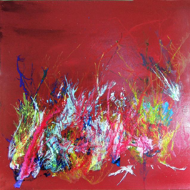 Acrylic Painting on Canvas Entitled: Revel - 30" x 30"