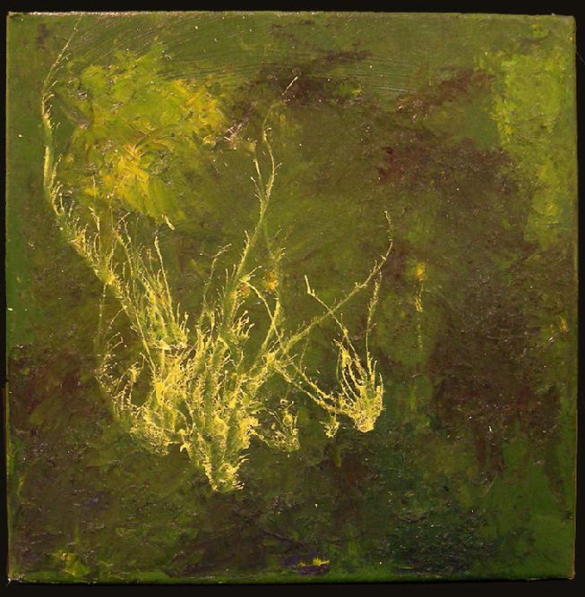 Oil Painting on Canvas- Entitled 'Verde' - 16" x 16"